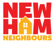 Newham Neighbours in red and yellow