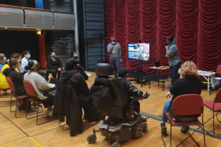 Young Technicians sitting in a circle on their first session.